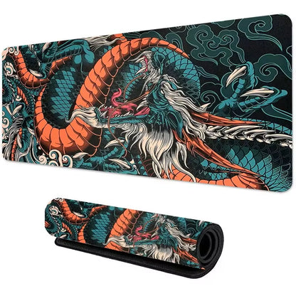 Japanese Dragon Large XXL Gaming Mousepad 900X400 700X300 Speed Desk Mat Anime Theme Keyboard Gamer Mouse Pad for Esports