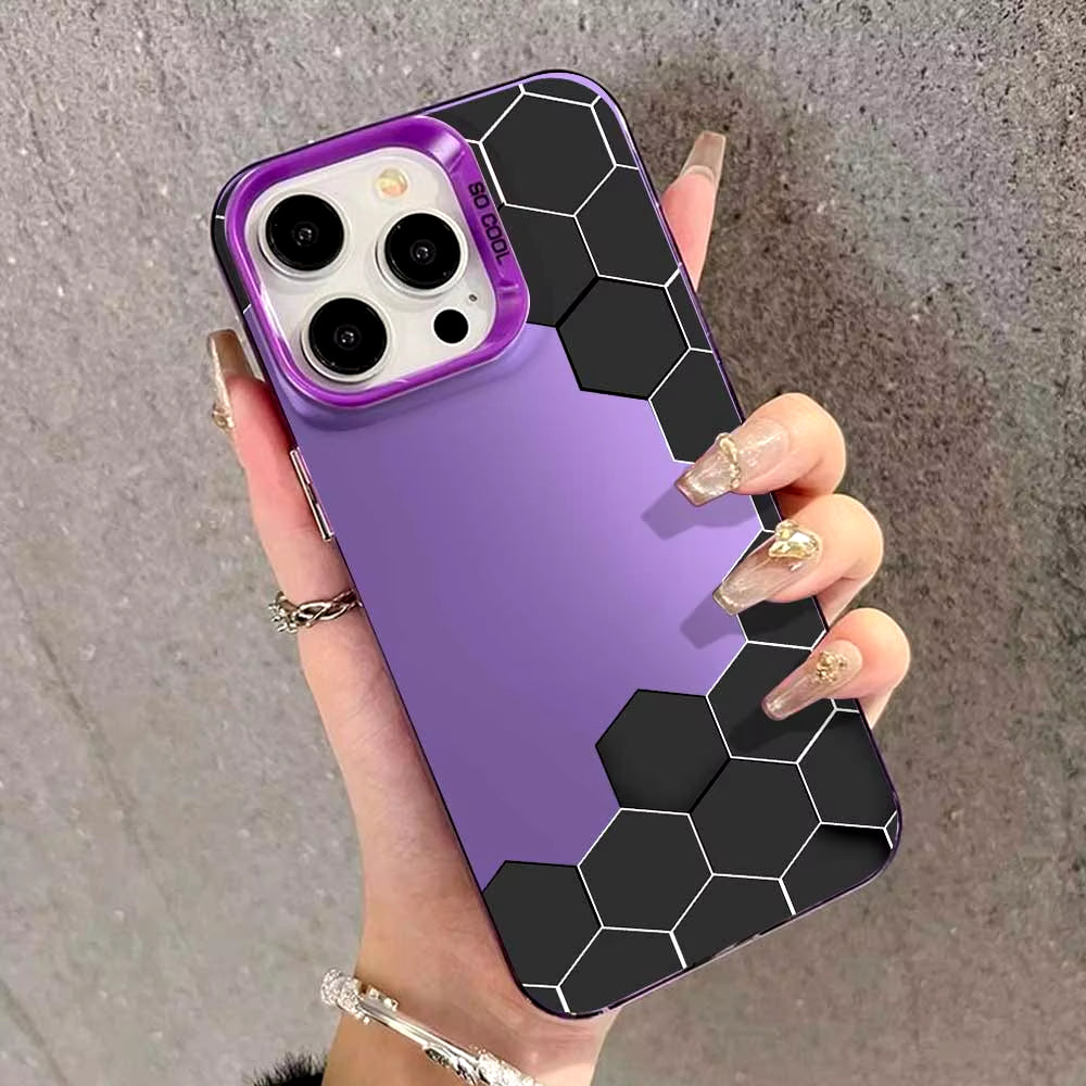 Case for Iphone 16 15 14 13 12 11 Pro Max 16 plus 15+ 14+ X XS Max XR 7 8 plus SE 2020 2022 2023 Silver IMD Phone Cover Casing