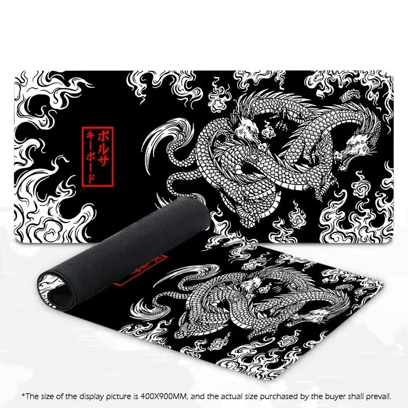 Japanese Dragon Large XXL Gaming Mousepad 900X400 700X300 Speed Desk Mat Anime Theme Keyboard Gamer Mouse Pad for Esports