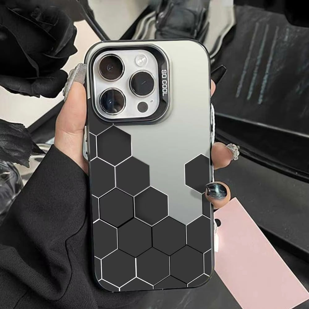 Case for Iphone 16 15 14 13 12 11 Pro Max 16 plus 15+ 14+ X XS Max XR 7 8 plus SE 2020 2022 2023 Silver IMD Phone Cover Casing