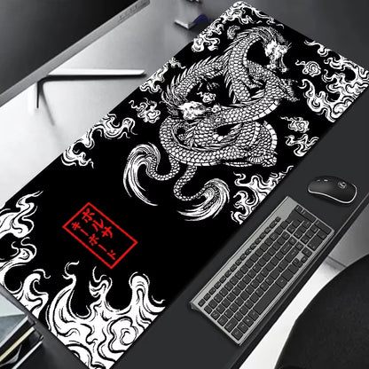 Japanese Dragon Large XXL Gaming Mousepad 900X400 700X300 Speed Desk Mat Anime Theme Keyboard Gamer Mouse Pad for Esports